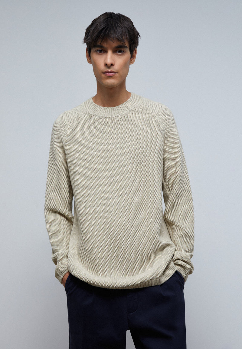 TEXTURED KNIT SWEATER