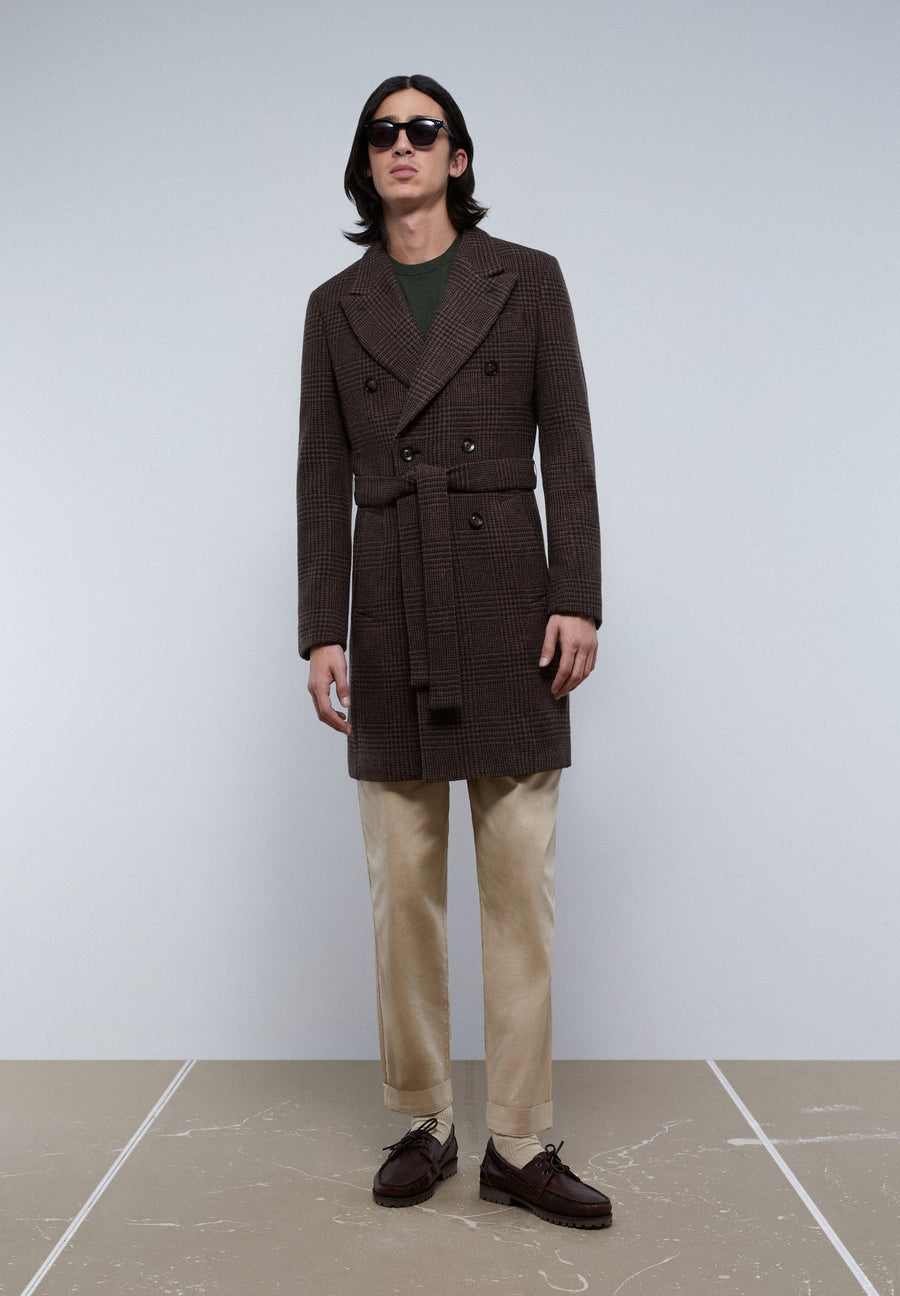 PREMIUM CHECK COAT WITH BELT
