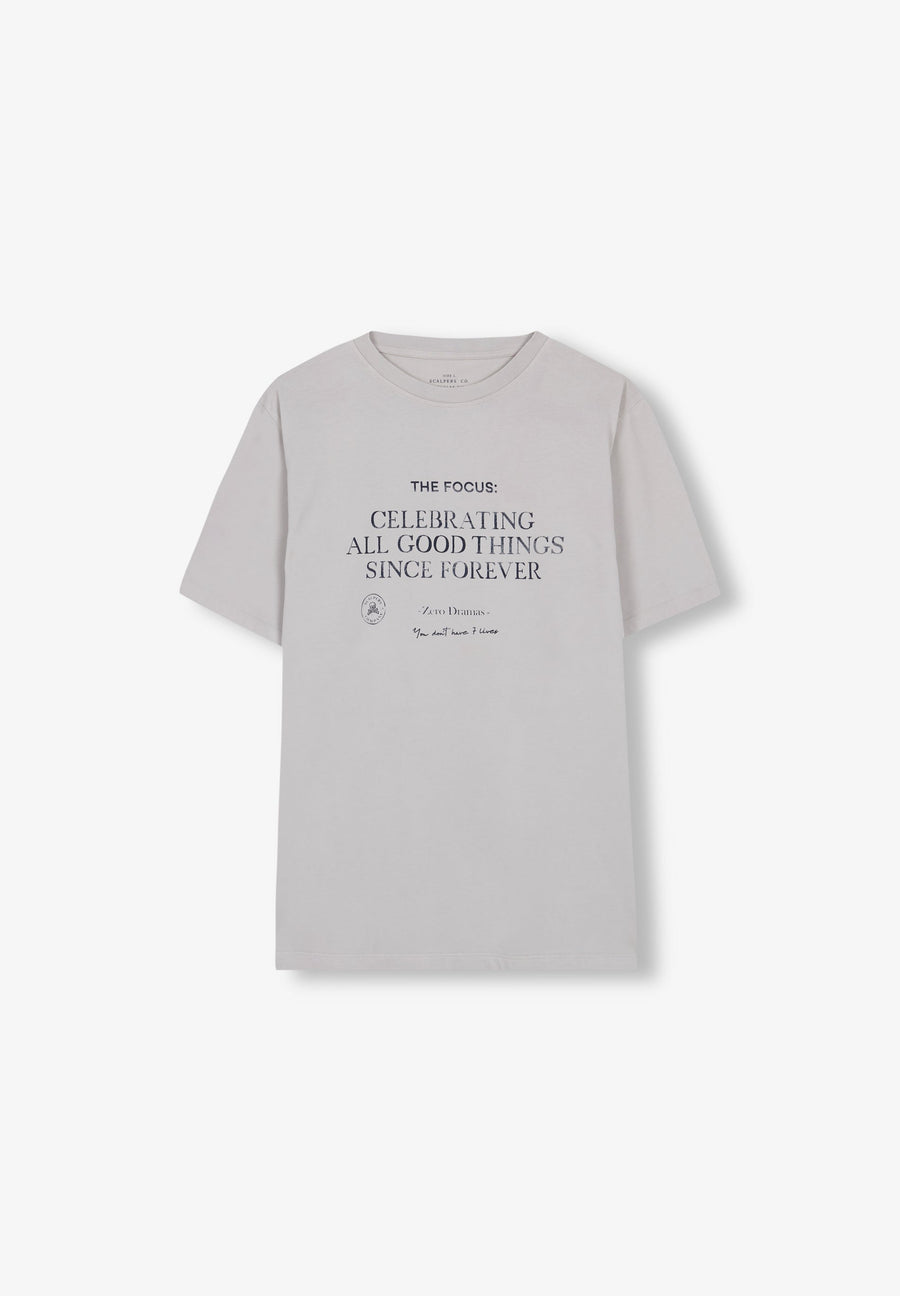 T-SHIRT WITH SLOGAN PRINT ON THE FRONT
