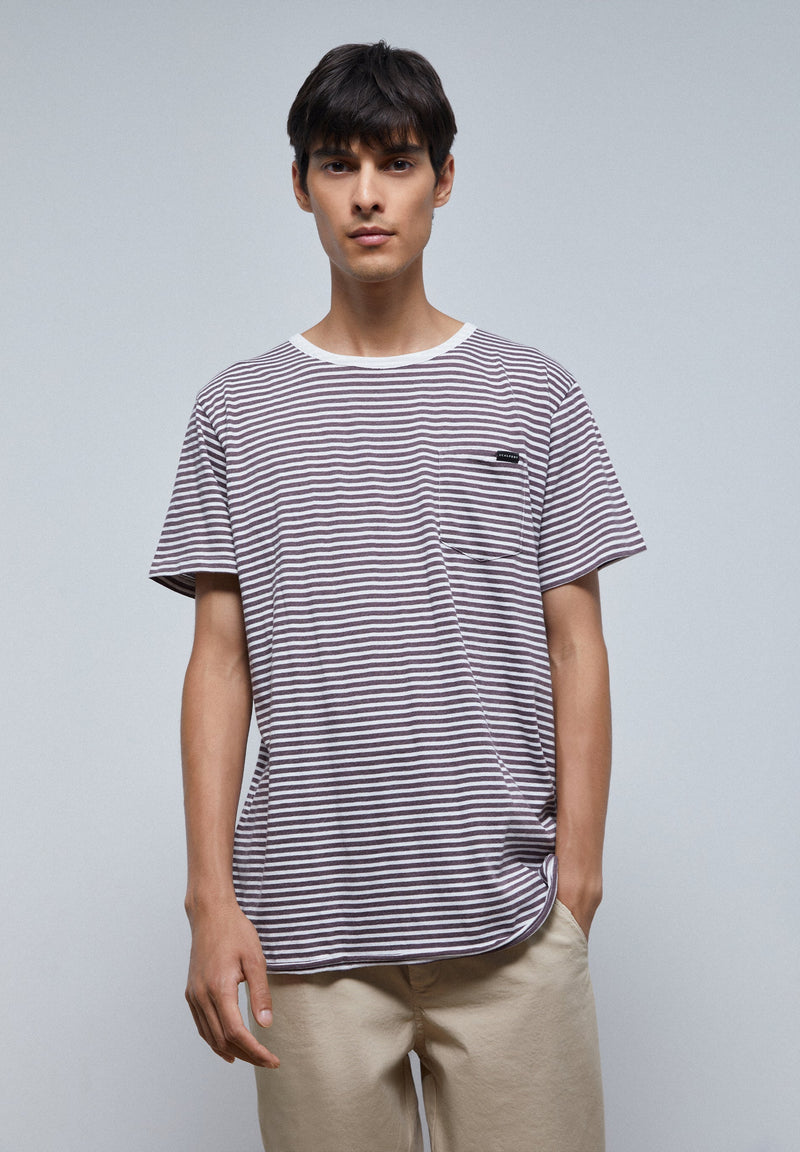 STRIPED T-SHIRT WITH POCKET