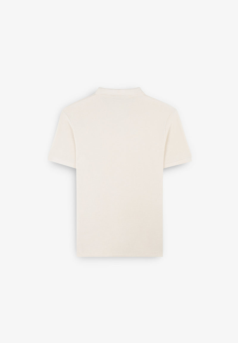 TEXTURED POLO SHIRT WITH SKULL