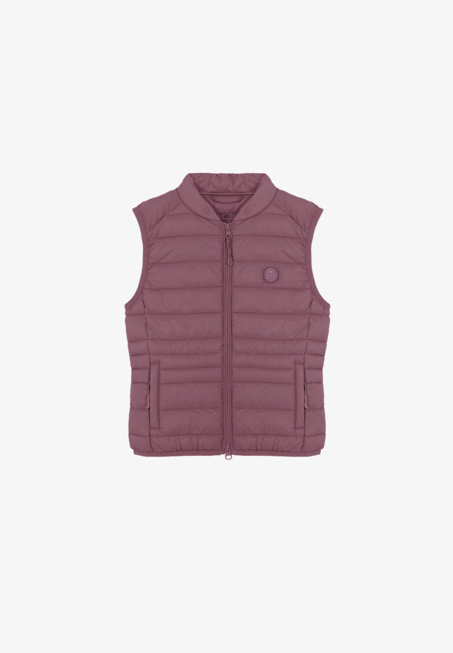PUFFER VEST WITH SKULL