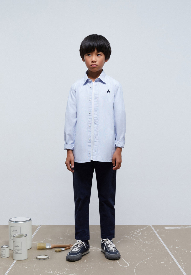 CONTRAST SKULL SHIRT