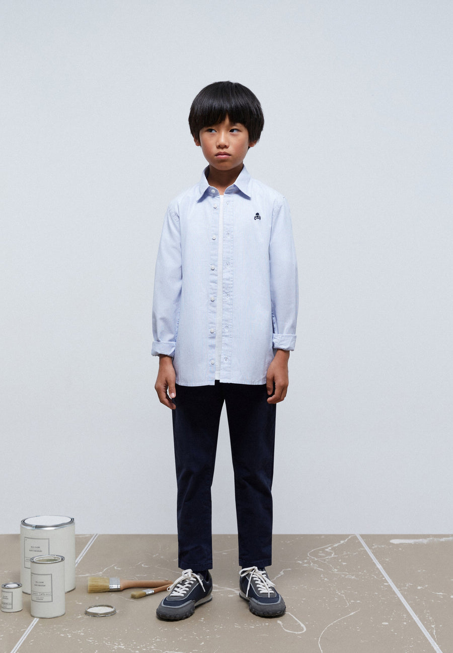 CONTRAST SKULL SHIRT