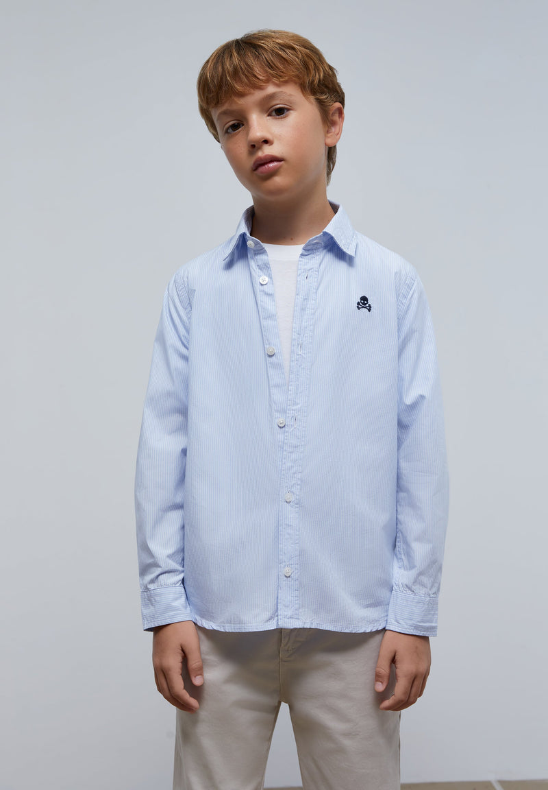 CONTRAST SKULL SHIRT