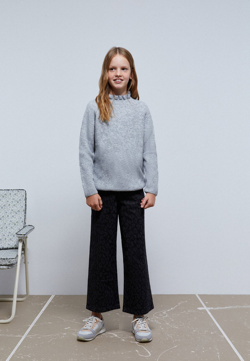 OPEN KNIT TURTLENECK SWEATER