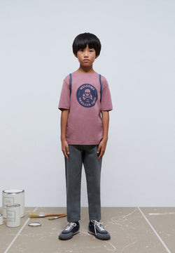 FADED T-SHIRT WITH ROUND PRINT