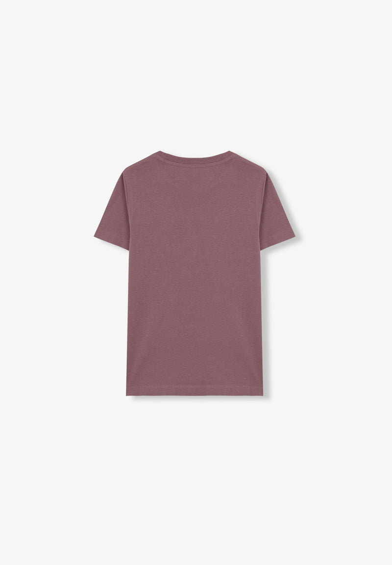 FADED T-SHIRT WITH ROUND PRINT