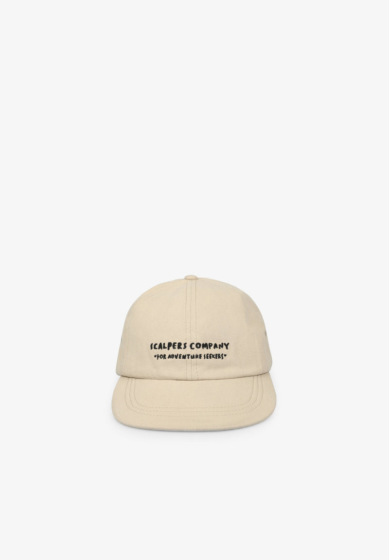 CANVAS CAP WITH EMBROIDERED LOGO