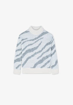 ANIMAL PRINT KNIT SWEATER