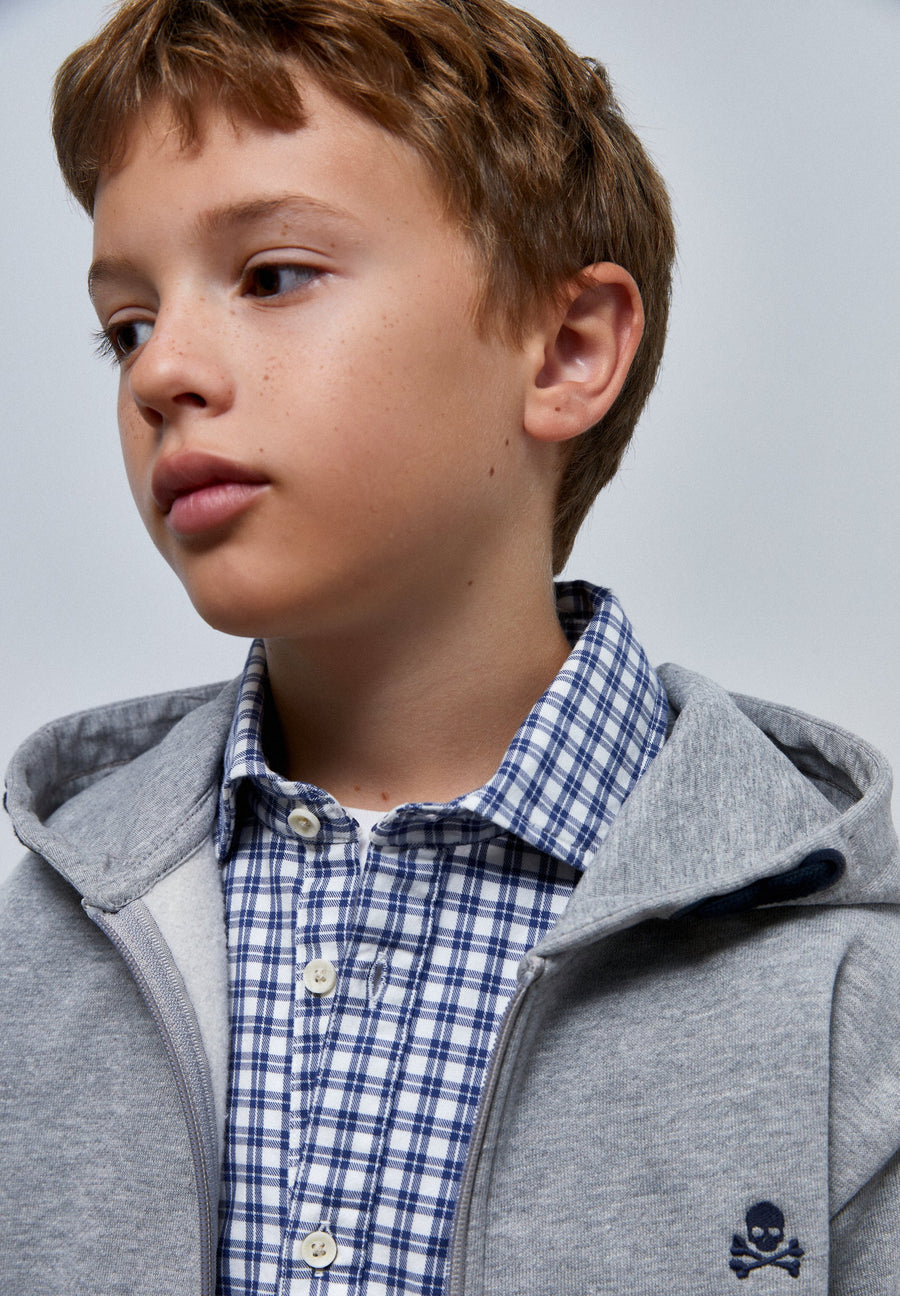 SWEATSHIRT WITH JERSEY BACK PATCH