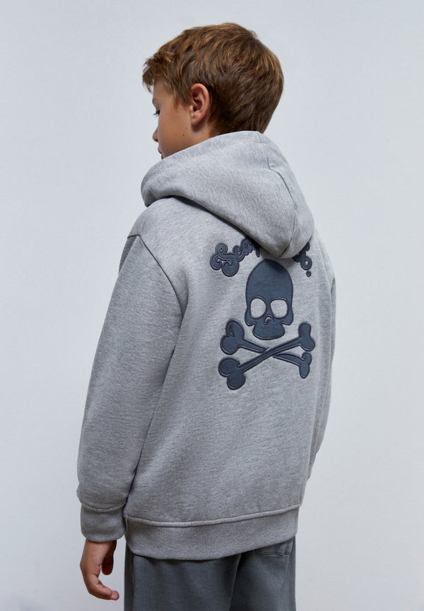 SWEATSHIRT WITH JERSEY BACK PATCH