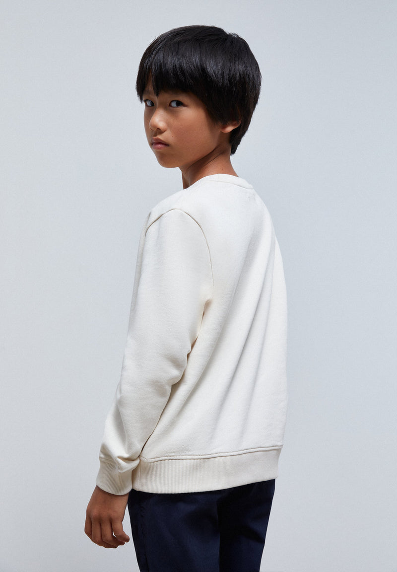 SWEATSHIRT WITH PRINT AND EMBROIDERY