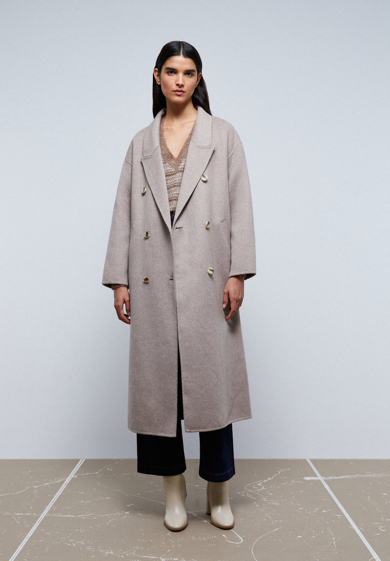WOOL COAT WITH SCARF