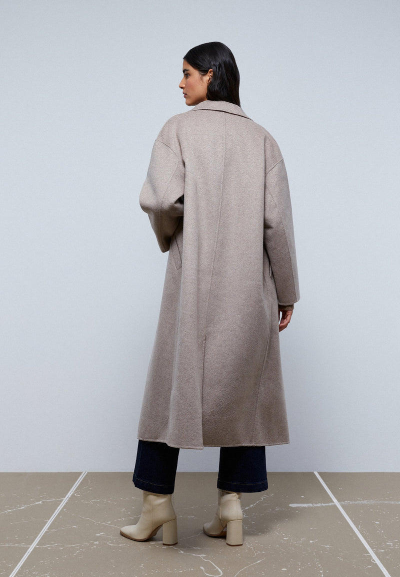 WOOL COAT WITH SCARF