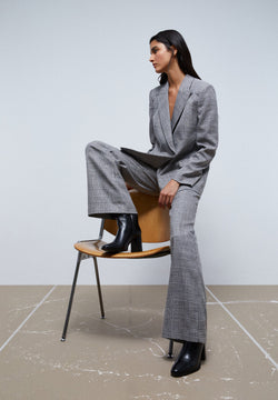 ECRU CHECK BLAZER