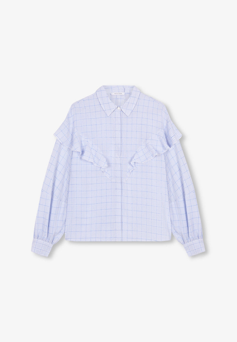SHIRT WITH FRILL ON THE YOKE