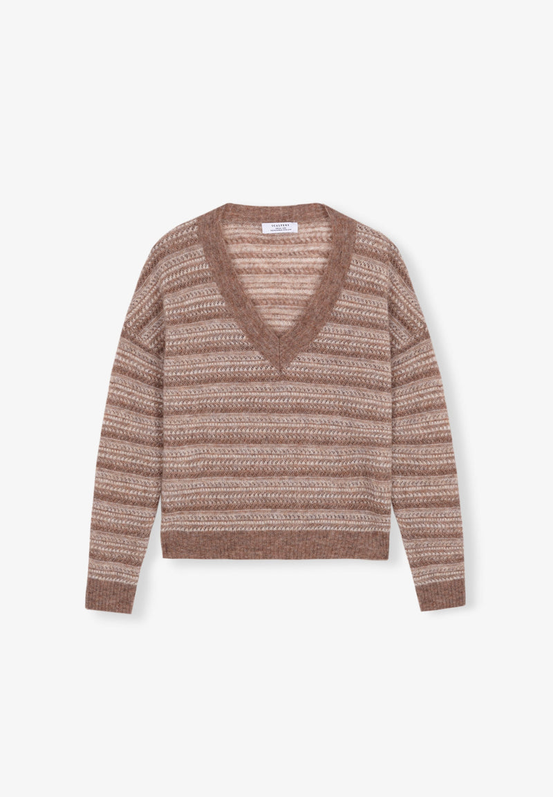 STRIPED KNIT SWEATER