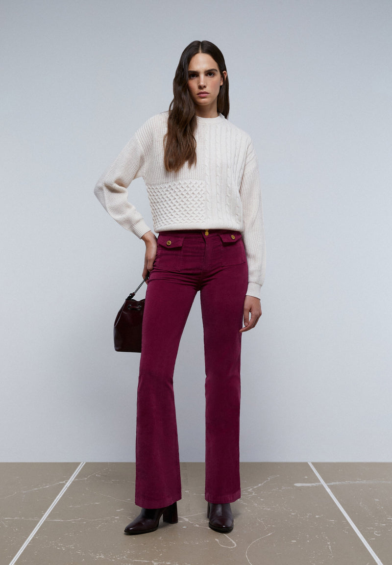 Pink clearance bootcut trousers