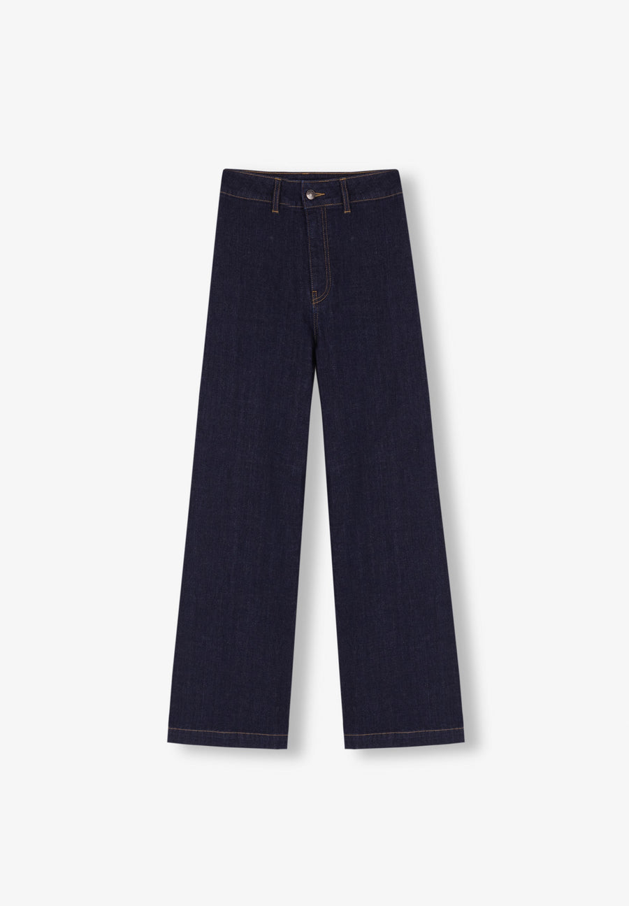 HIGH-RISE CULOTTE JEANS