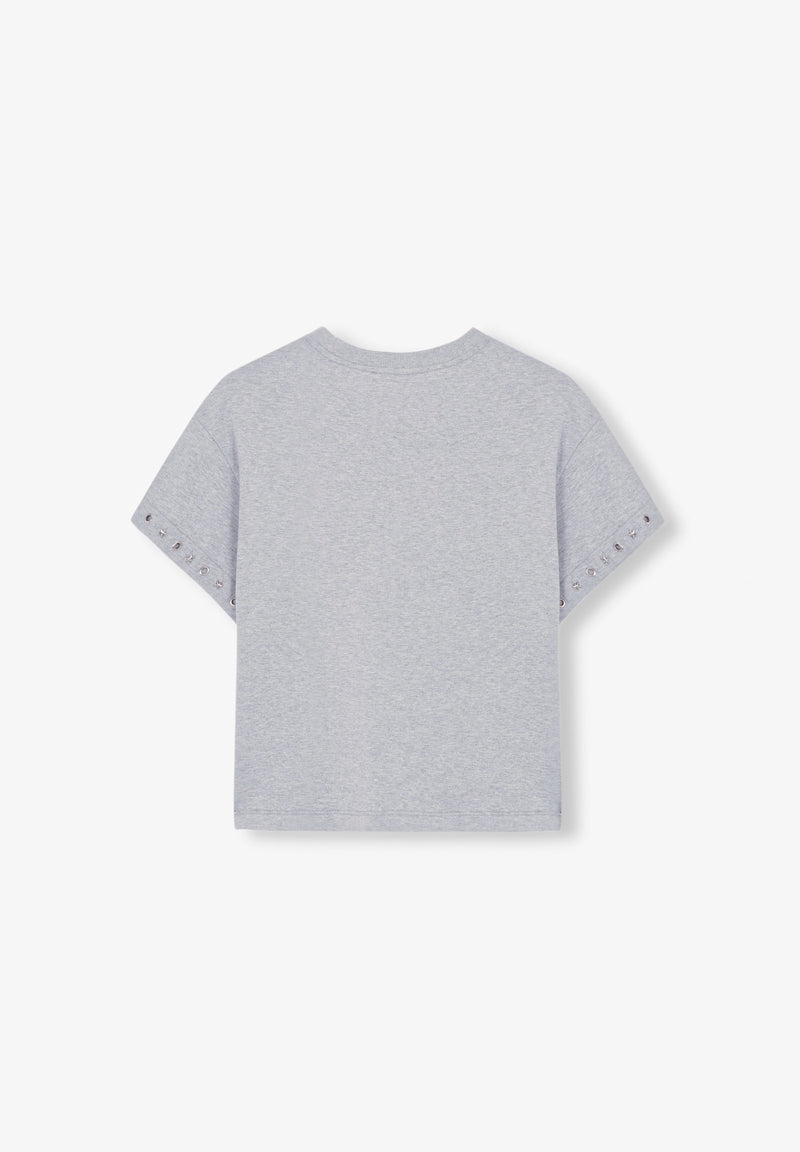 BASIC T-SHIRT WITH SLEEVE DETAIL