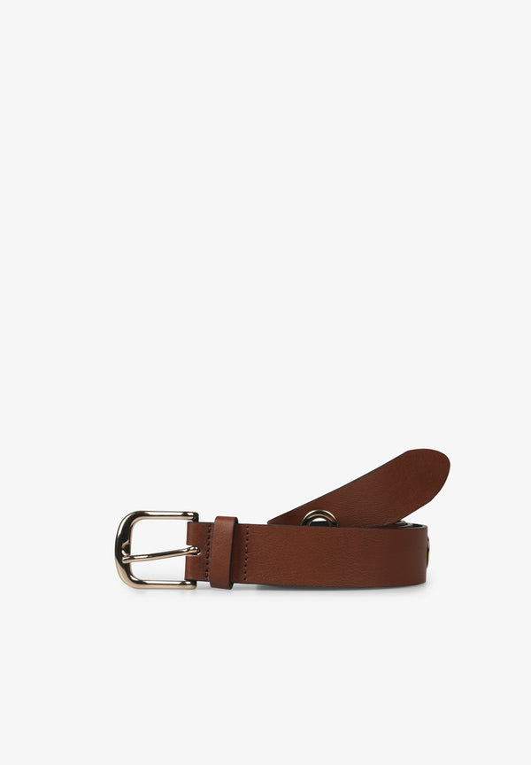LEATHER BELT WITH EYELETS