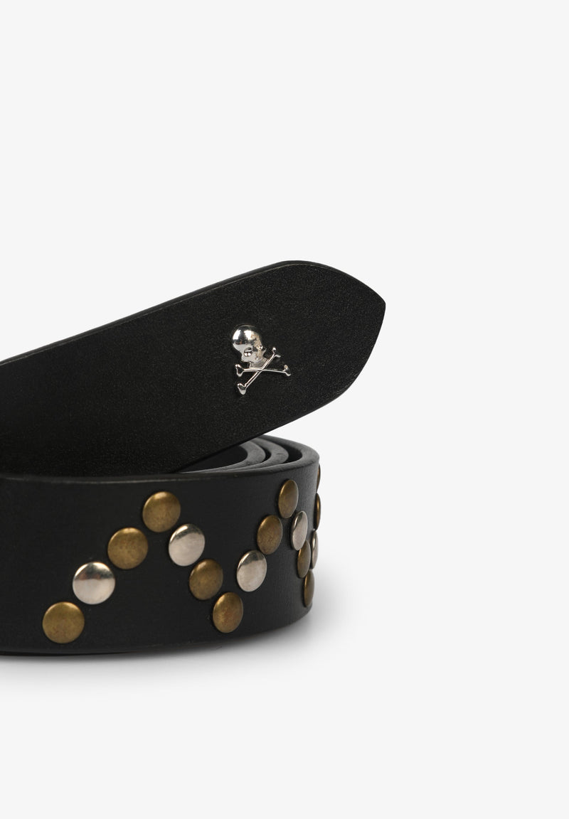 BELT WITH TWO-TONE STUDS