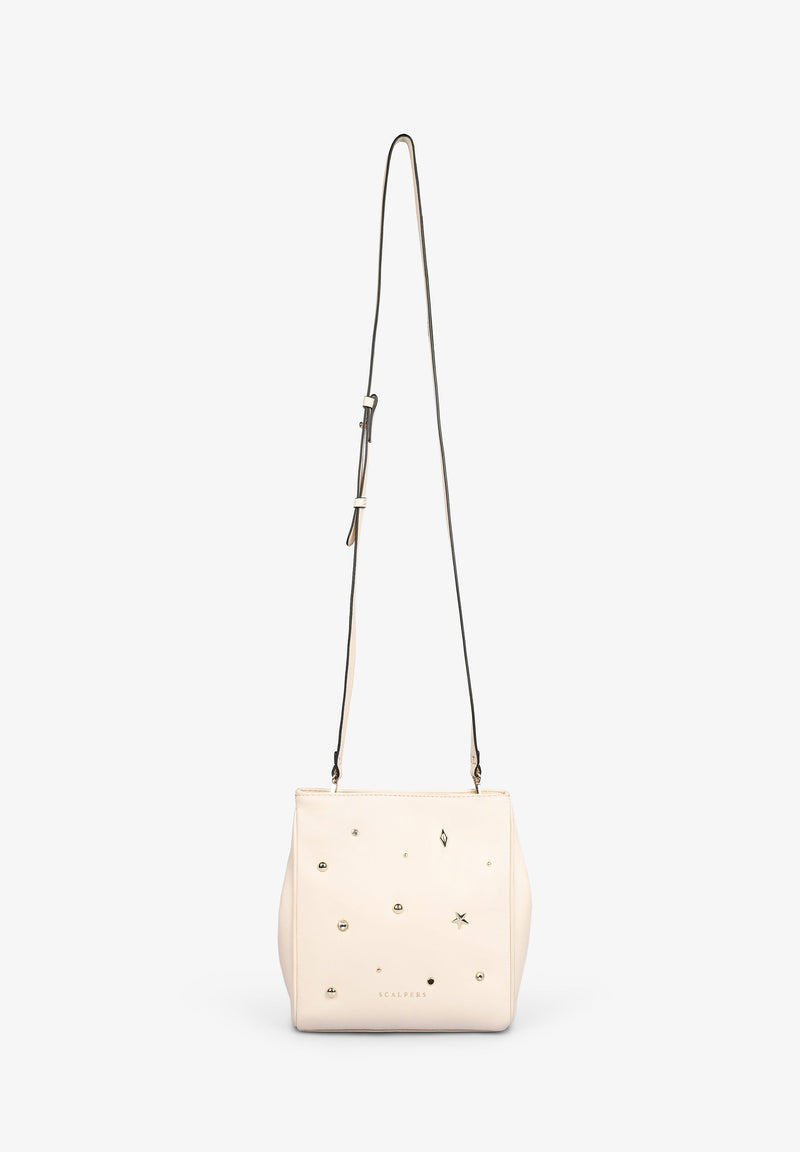 LEATHER BAG WITH STUD DETAIL