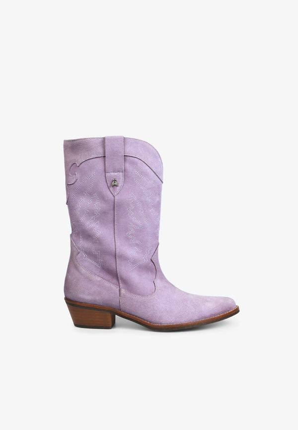SUEDE COWBOY BOOTS