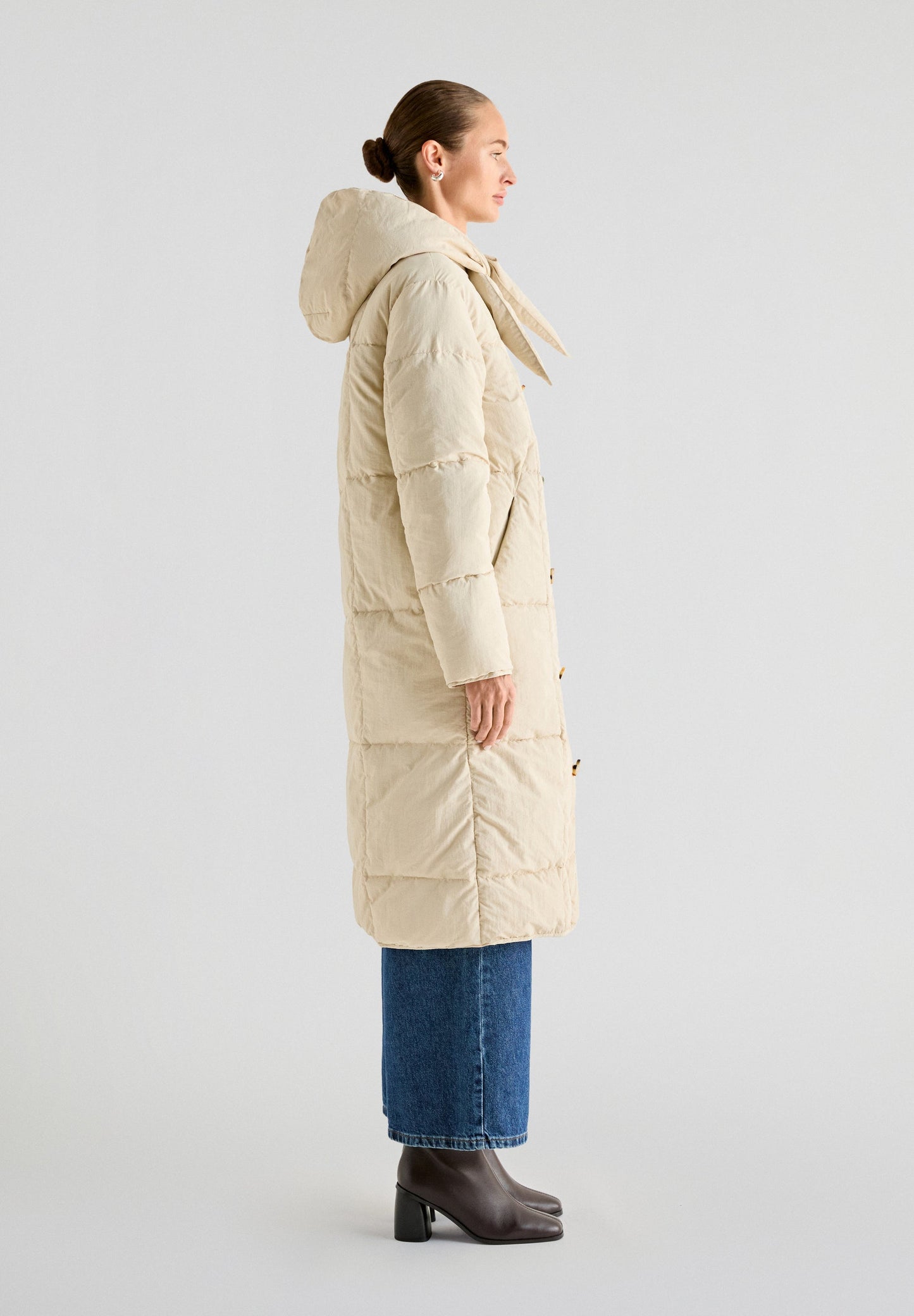 QUILTED COAT WITH REMOVABLE HOOD