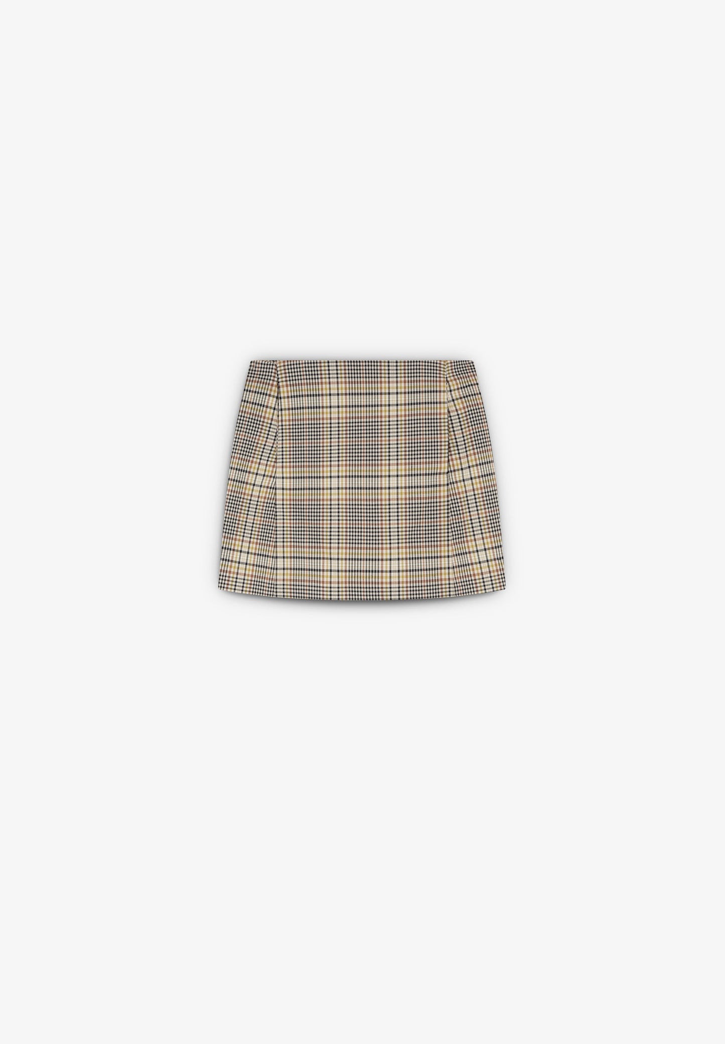 MINI LIME CHECK SKIRT