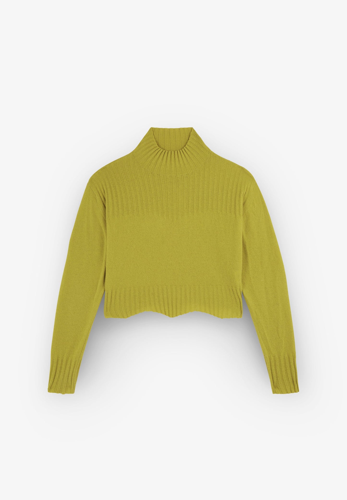 HIGH COLLAR CROPPED SWEATER