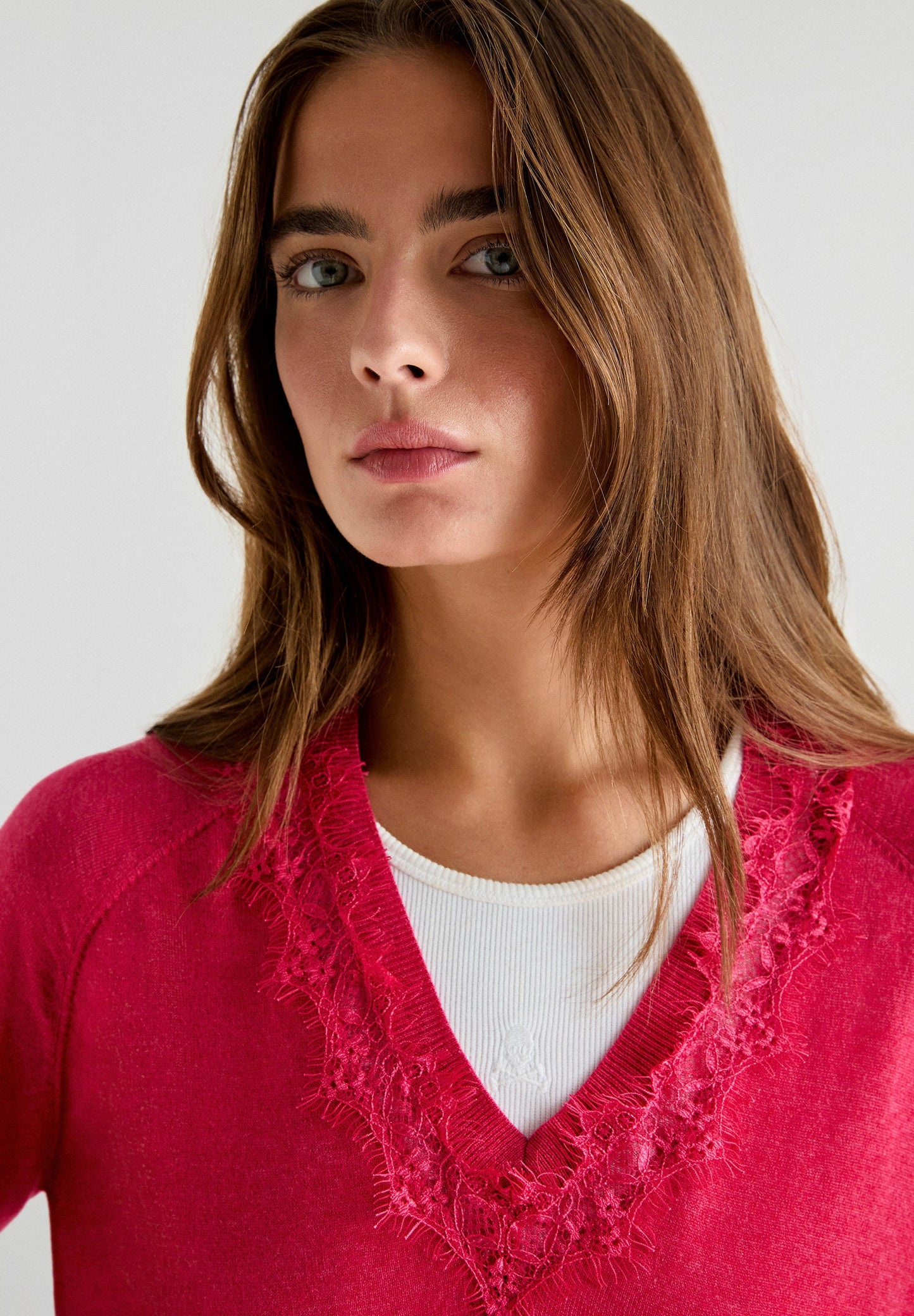 LACE DETAIL SWEATER