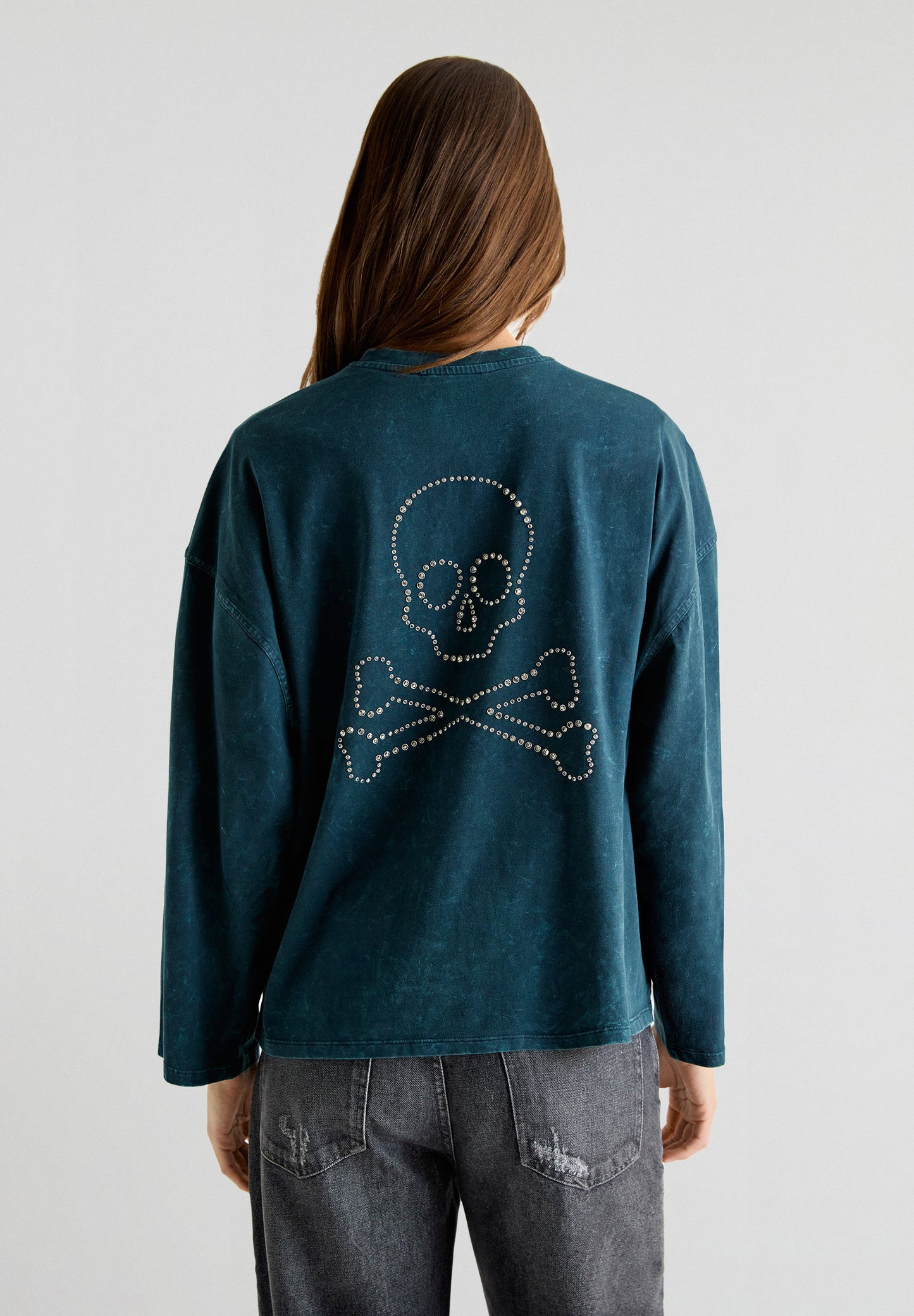 LONG SLEEVE T-SHIRT WITH BACK SKULL