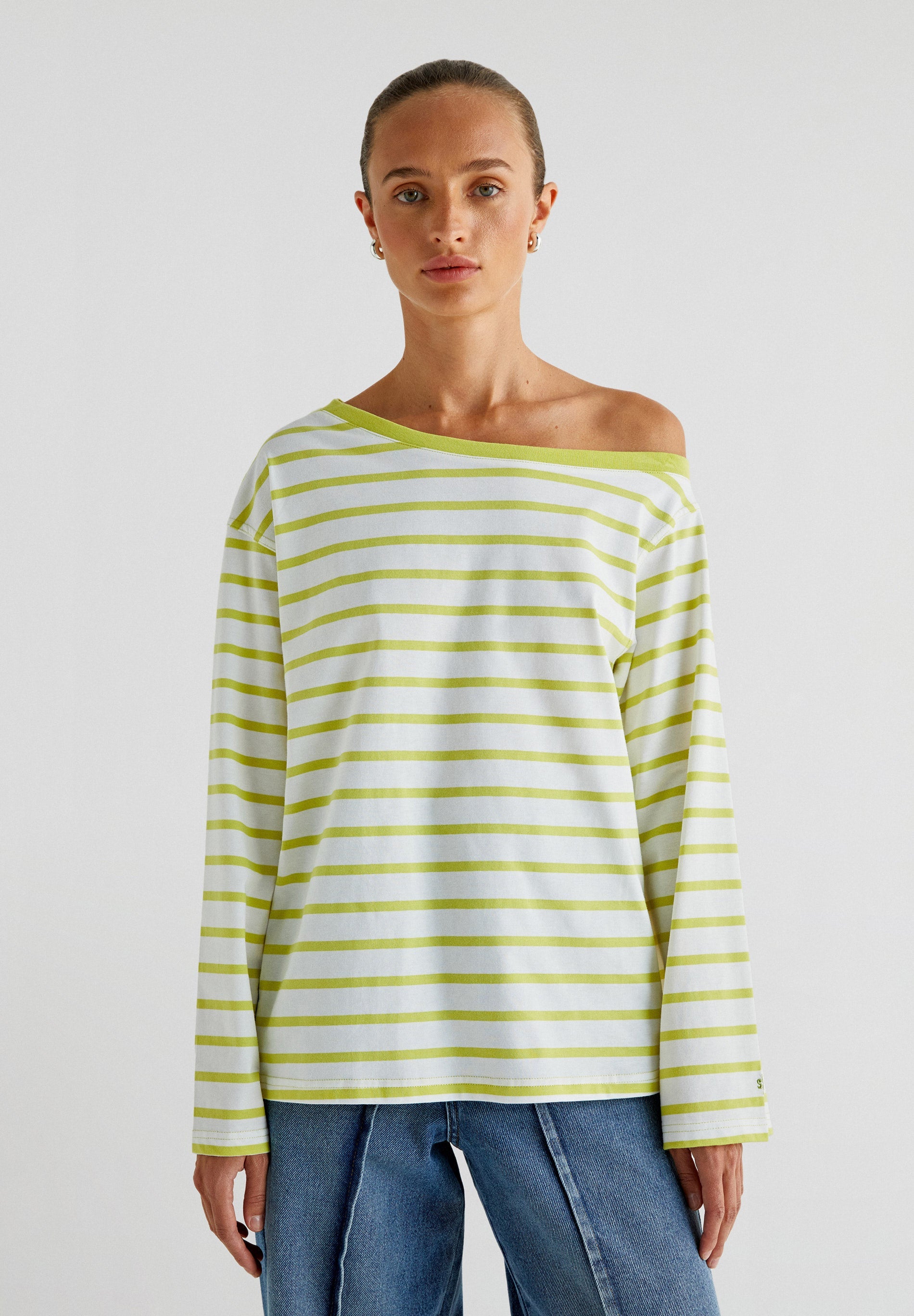 ASYMMETRIC STRIPED T-SHIRT