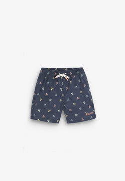 SWIMMING TRUNKS WITH ALL-OVER CONTRAST SKULLS