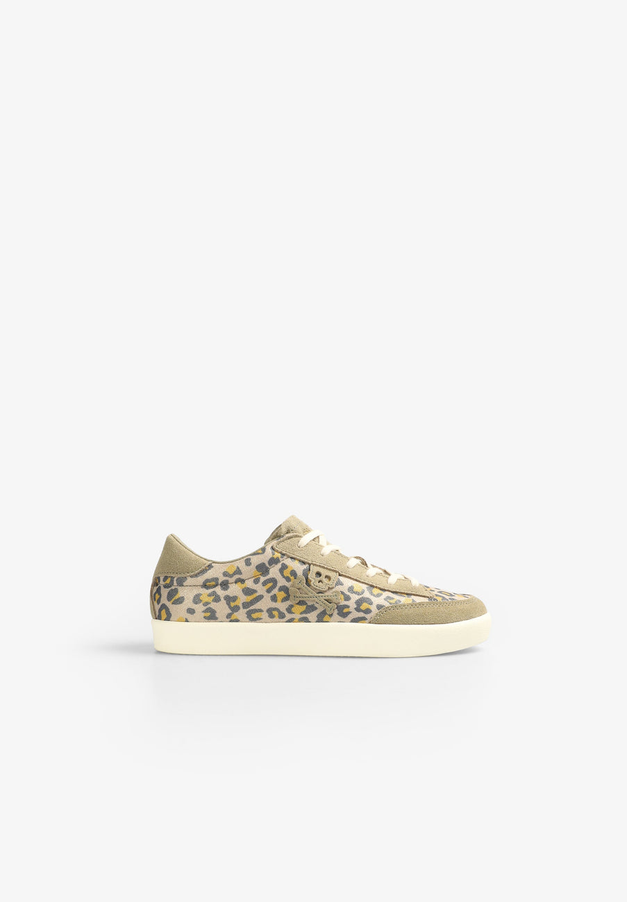 LOW TOP SNEAKERS WITH ANIMAL PRINT LOGO