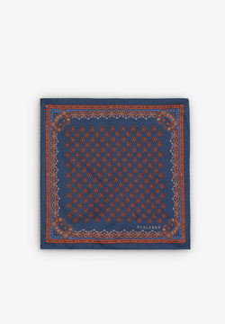 POCKET SQUARE WITH PAISLEY MOTIFS