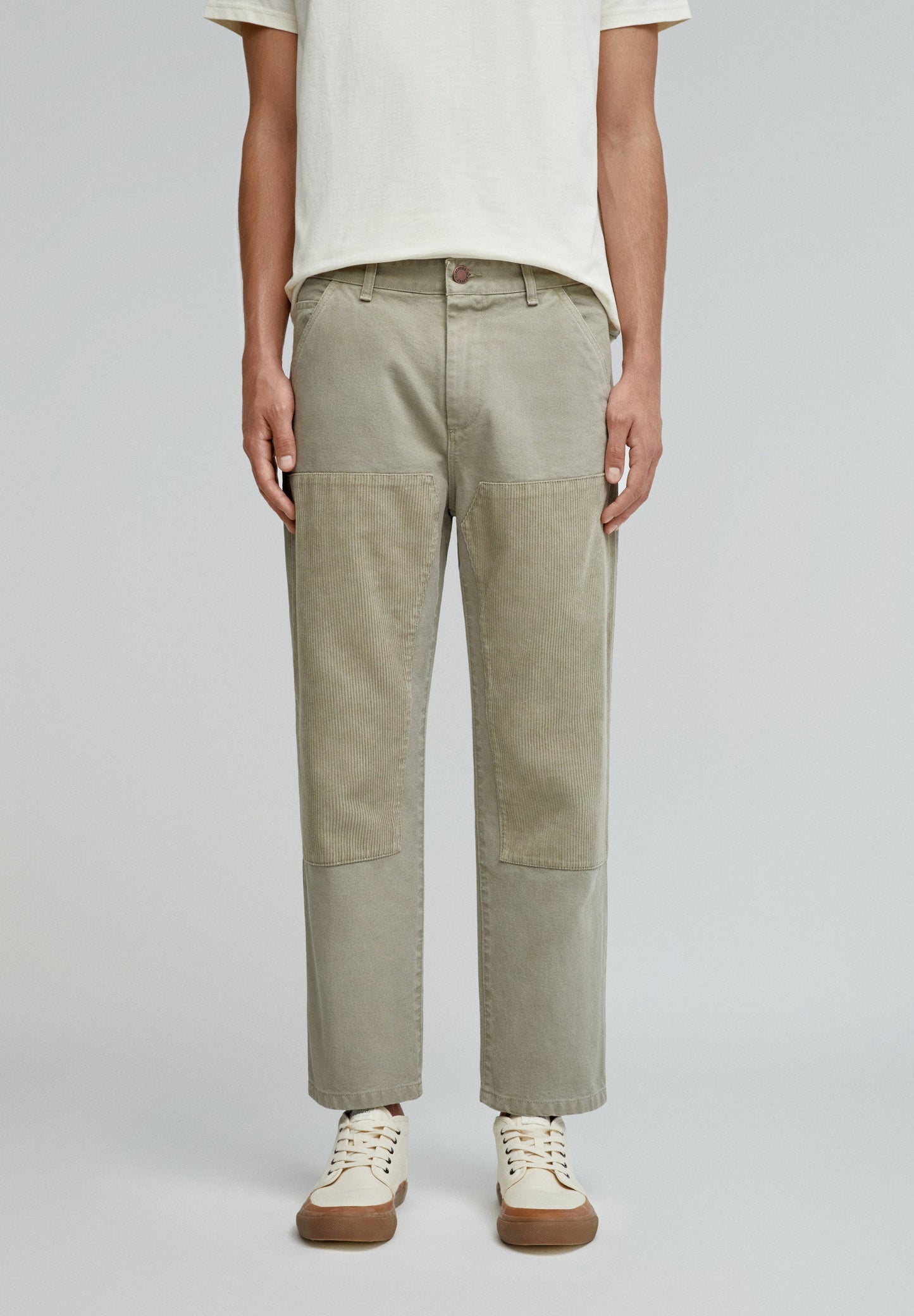 TROUSERS WITH CORDUROY DETAIL