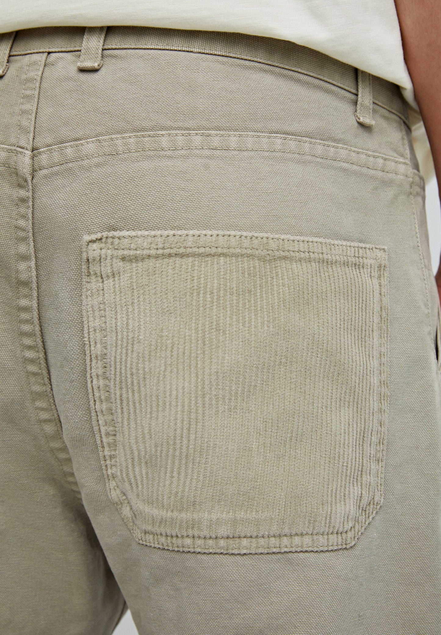 TROUSERS WITH CORDUROY DETAIL