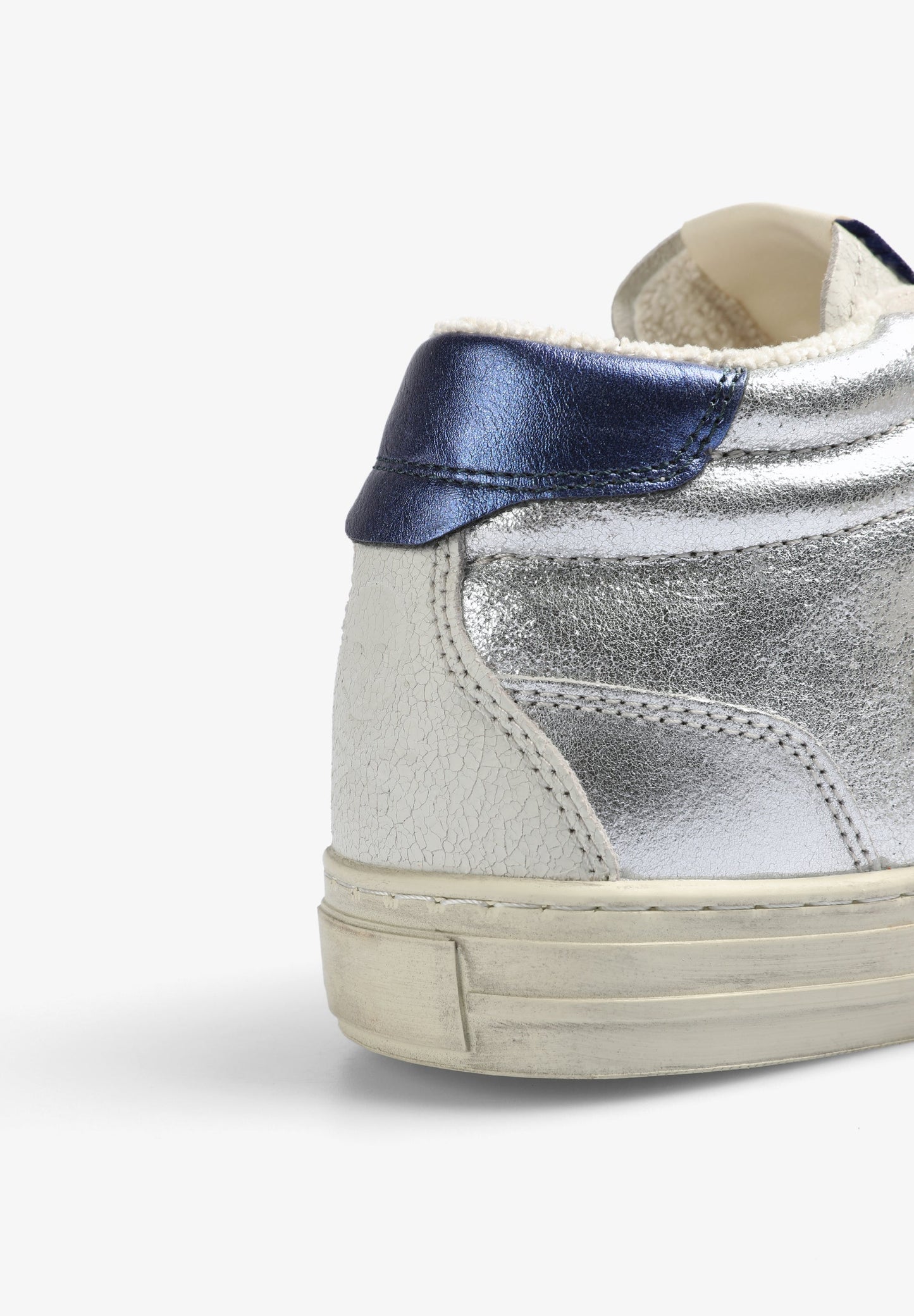 METALLIC HIGH-TOP SNEAKERS