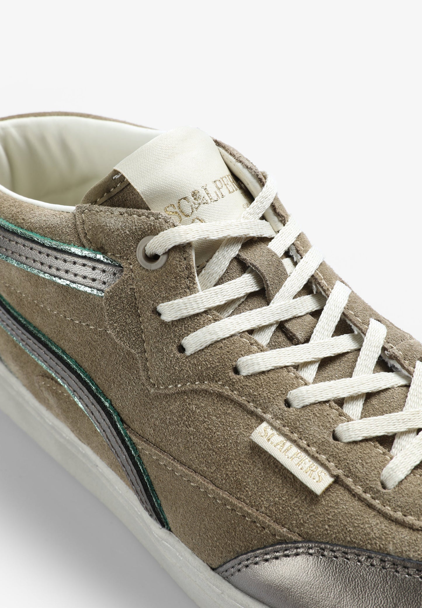 HIGH-TOP SNEAKERS WITH METALLIC DETAILS