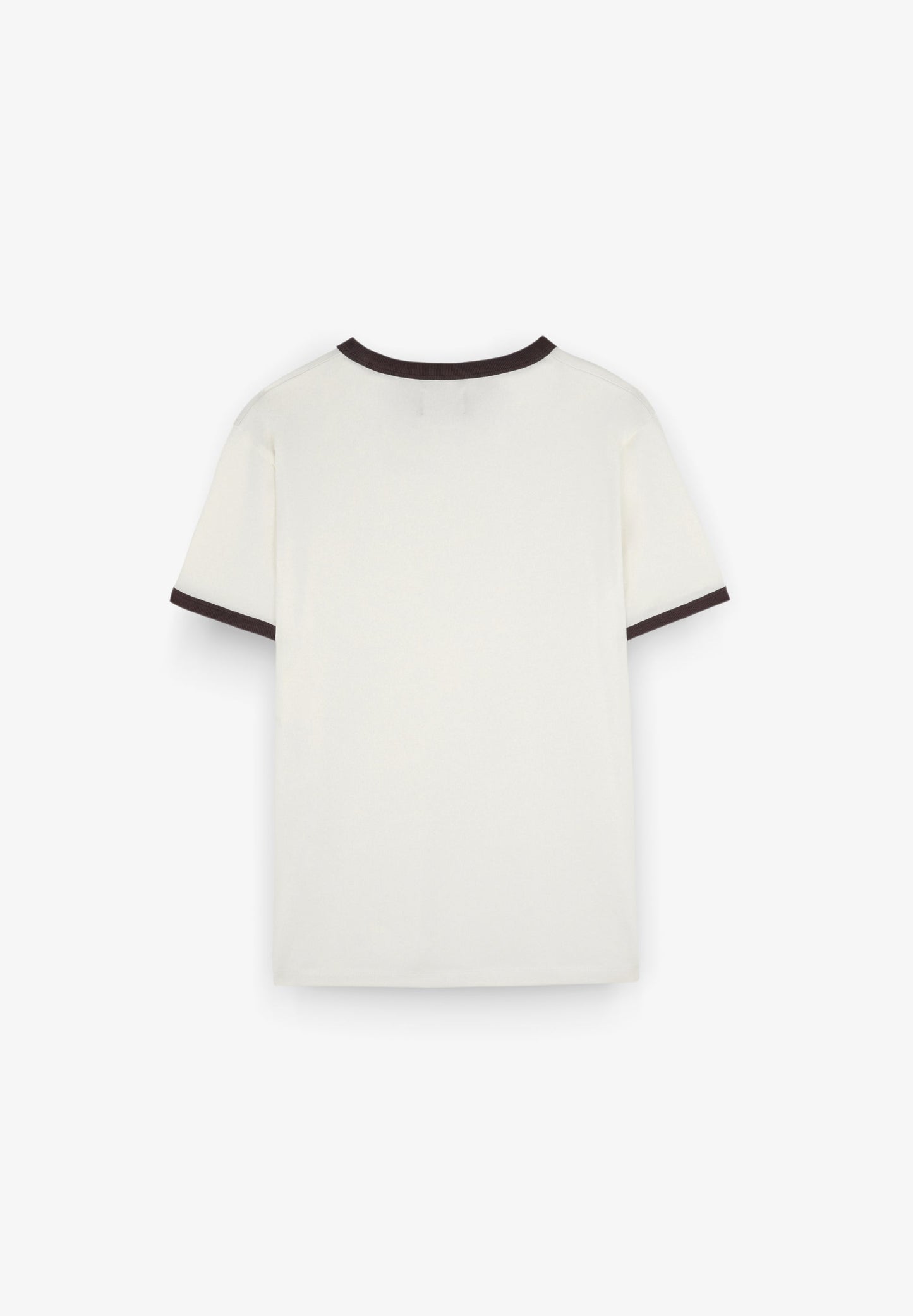 FLOCKED T-SHIRT WITH CONTRAST DETAIL