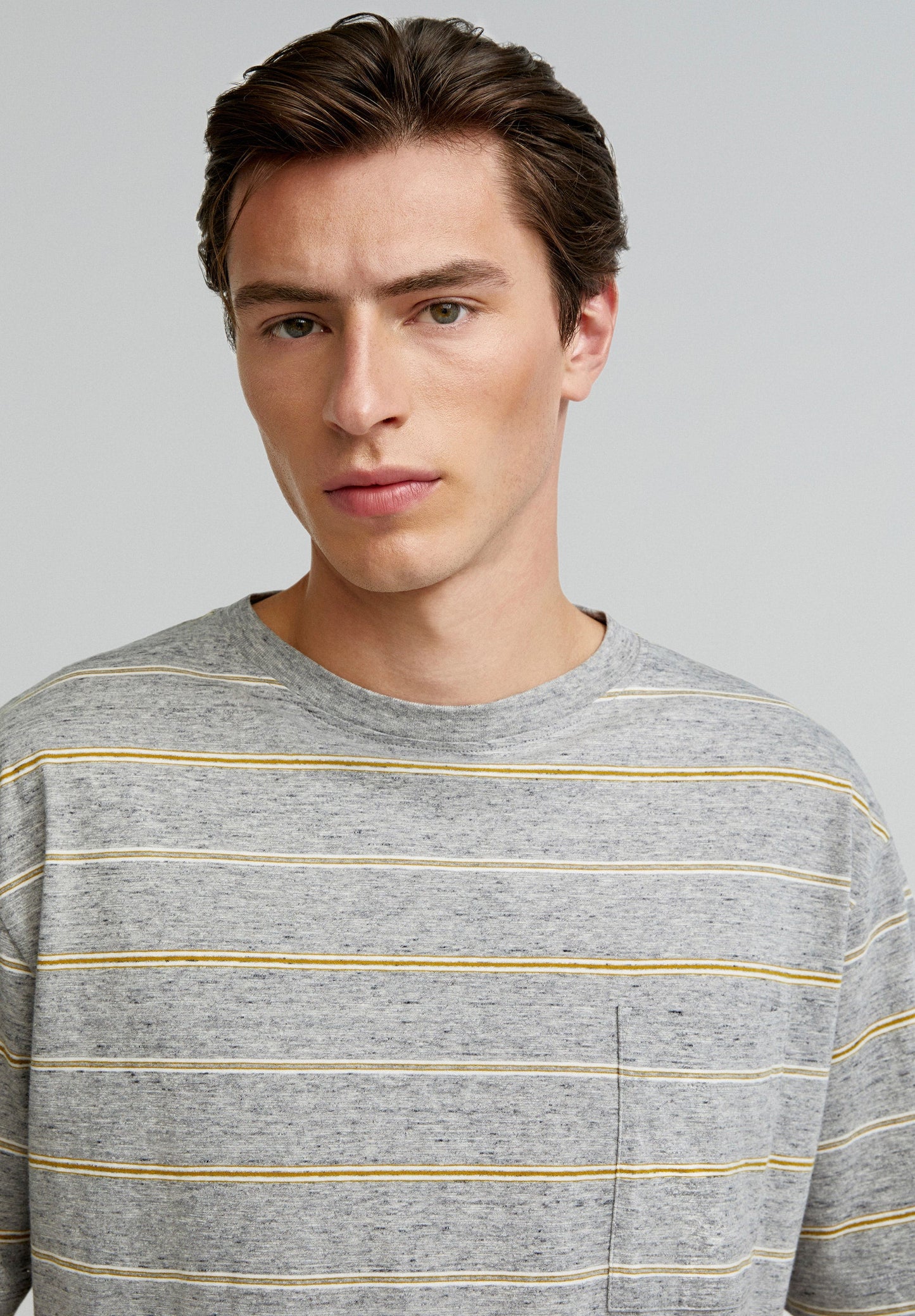 STRIPED T-SHIRT WITH FRONT POCKET