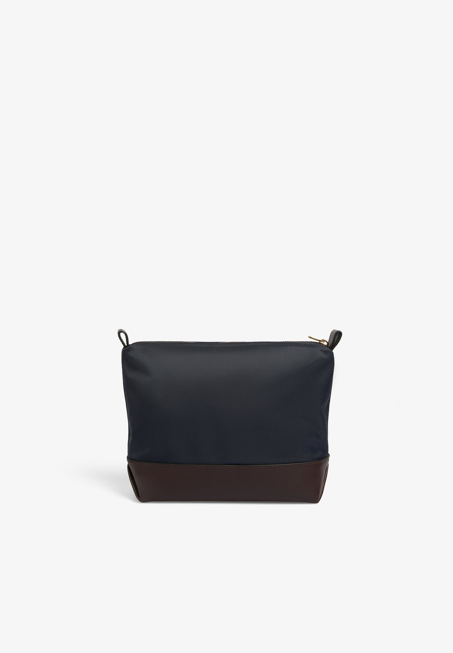 TOILETRY BAG WITH LEATHER DETAIL