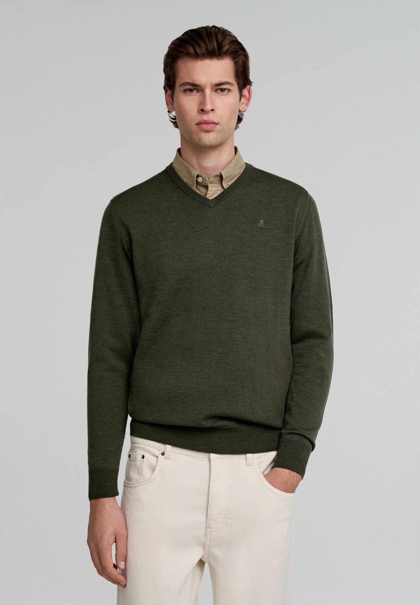 V-NECK WOOL SWEATER