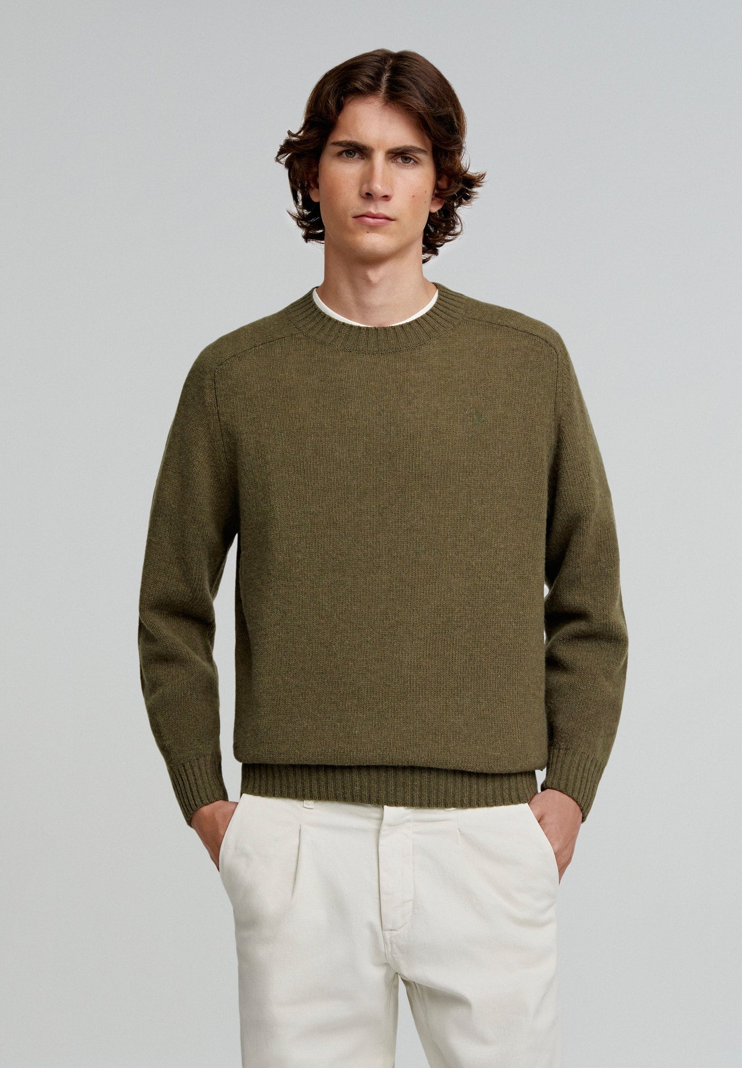 RIBBED NECK SWEATER