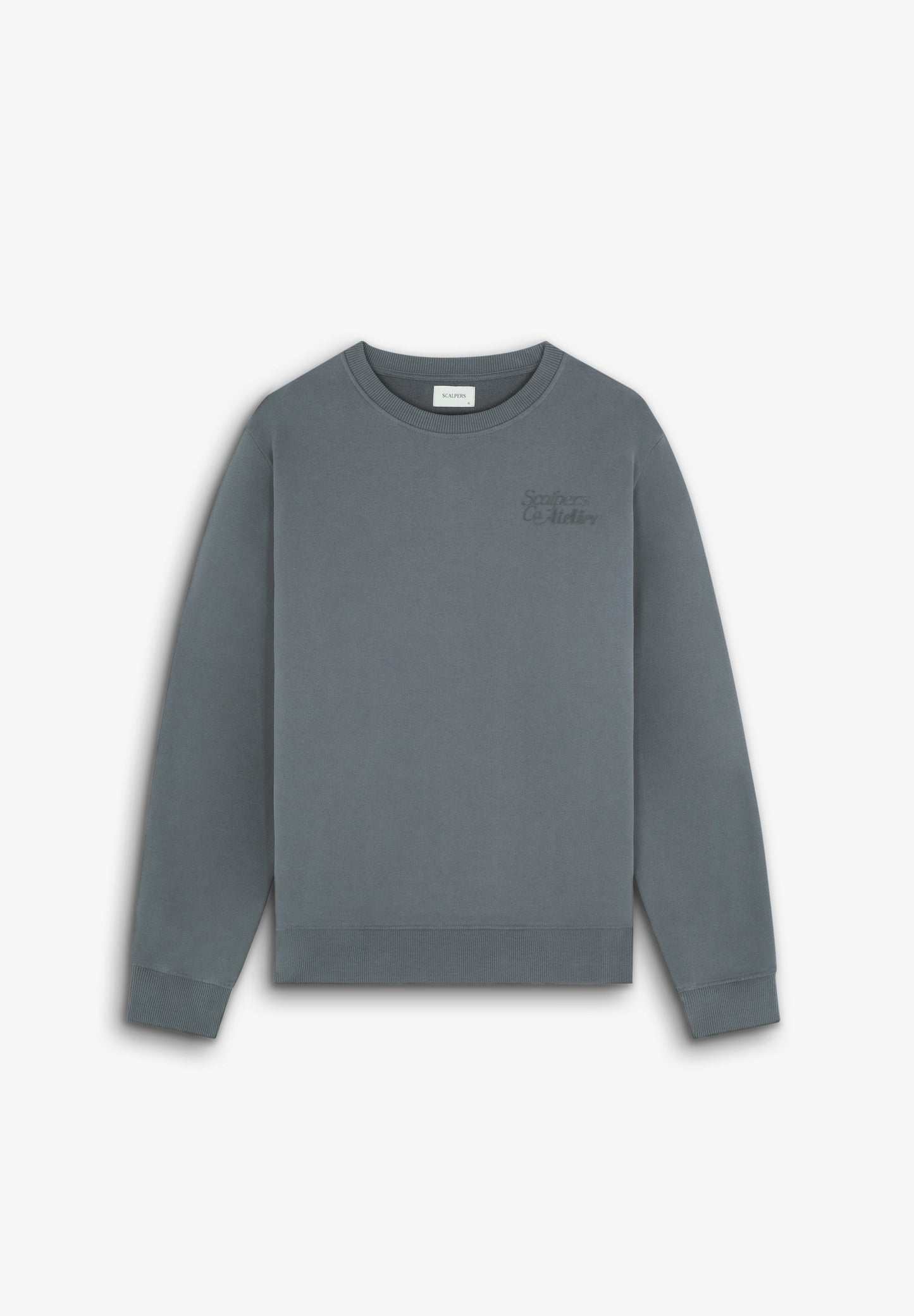 SWEATSHIRT WITH FLOCKED LOGO