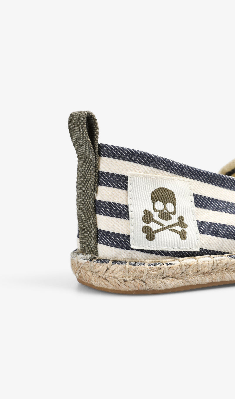 STRIPED ESPADRILLES WITH SKULL