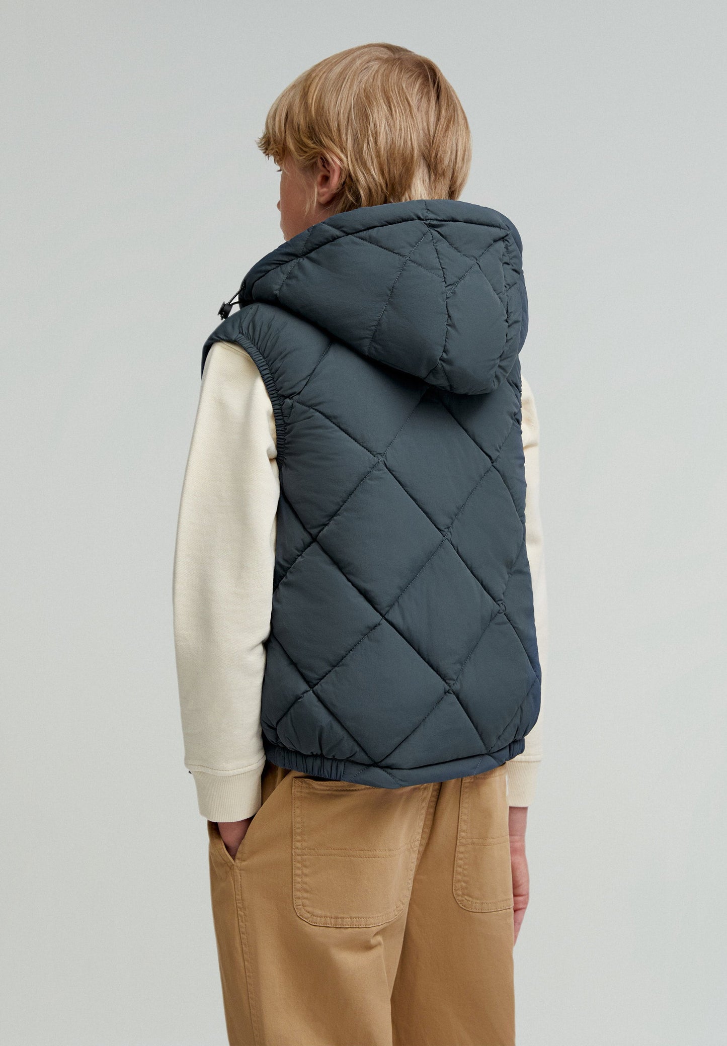 QUILTED GILET WITH HOOD